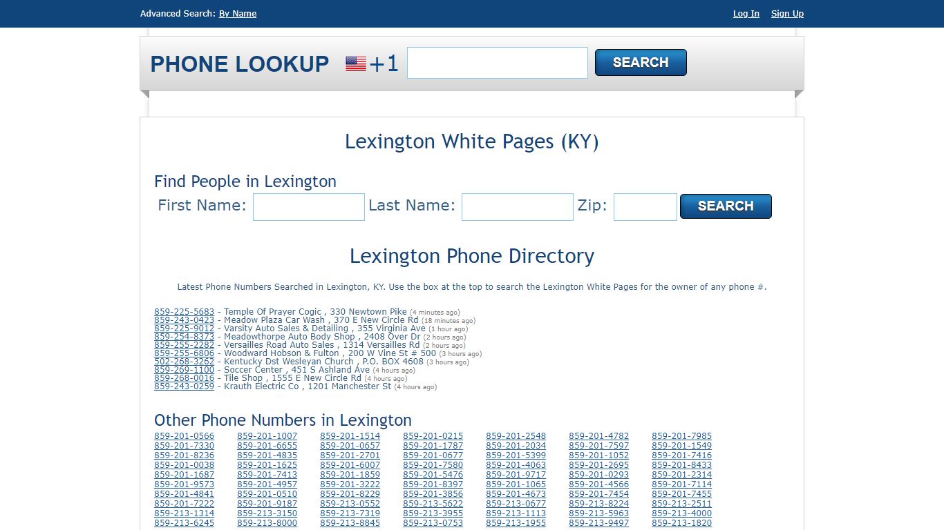 Lexington White Pages - Lexington Phone Directory Lookup